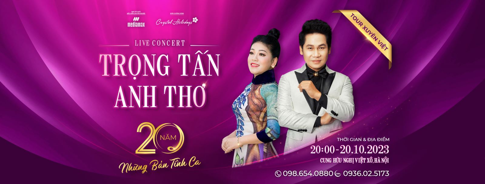 Live Concert TRỌNG TẤN – ANH THƠ: 20 NĂM HÁT TÌNH CA