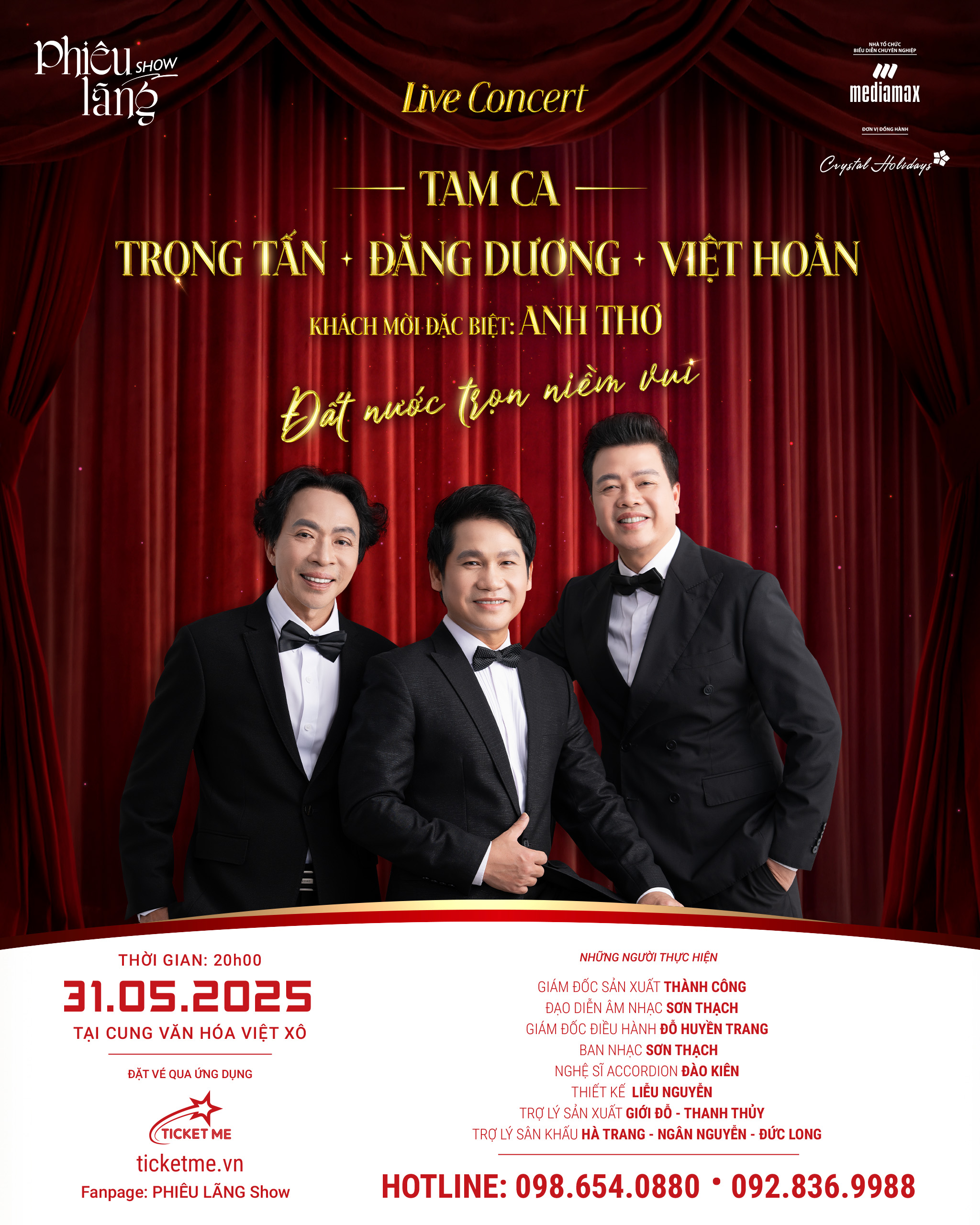LIVE CONCERT: TAM CA TRỌNG TẤN - ĐĂNG DƯƠNG - VIỆT HOÀN : ĐẤT NƯỚC TRỌN NIỀM VUI